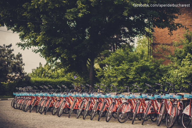 un'app per noleggio bici a bucarest