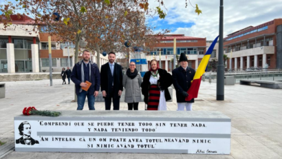 Inauguración del primer monumento dedicado a Mihai Eminescu en España