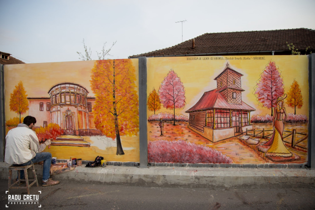 Streetart trifft Studiokunst: Kunstlehrer verschönert Brücke mit Gemäldetafeln