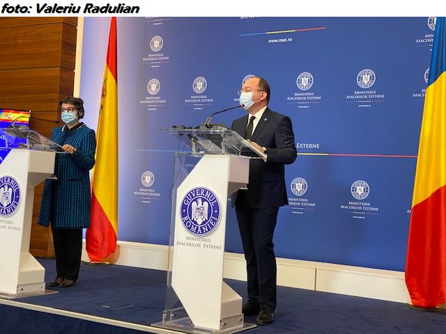 Visita a Bucarest de la ministra de Exteriores de España, Arancha González Laya