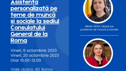 Ambasada României în Italia anunță o nouă sesiune de informare pe probleme de muncă