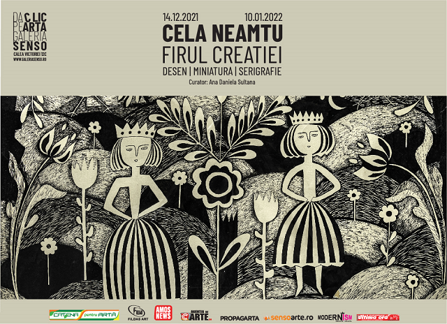 Firul creației. Desene, miniaturi și serigrafii de Cela Neamțu