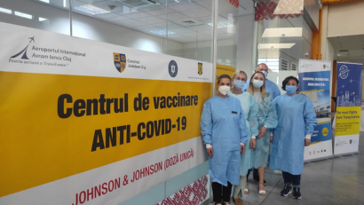 Aeroportul Internațional din Cluj a deschis marți un centru de vaccinare antiCovid