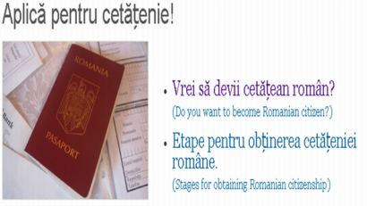 Obţinerea cetăţeniei române