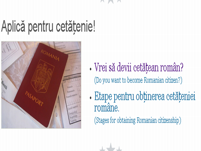Obţinerea cetăţeniei române