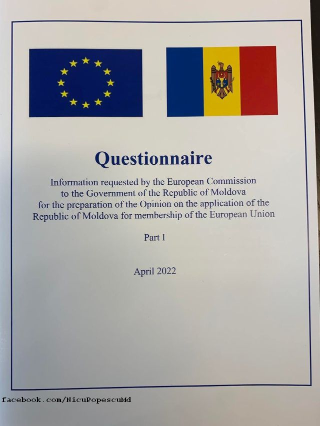 La Repubblica di Moldova, un questionario per l’Europa