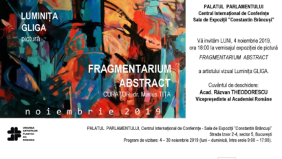 „Fragmentarium Abstract“: Malerin Luminiţa Gliga stellt im Parlamentspalast aus