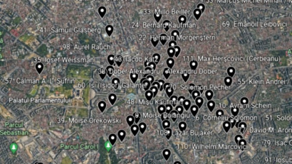 Mappa virtuale del Pogrom di Bucarest