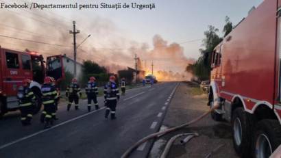 Ayudas tras la explosión en Crevedia