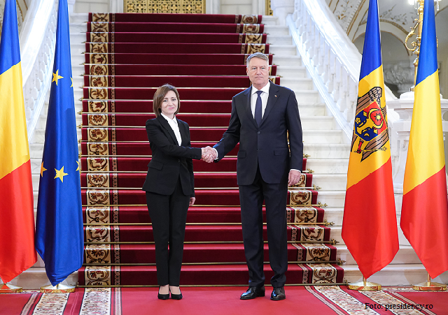 La presidenta Maia Sandu en Bucarest