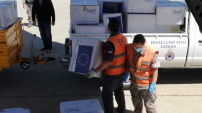 MApN: 90.000 de măşti de protecţie tip FFP 2 au ajuns în Spania