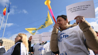 Education Employees protest in Iasi