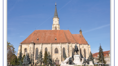 QSL 3 / 2016: Michaelskirche und Matthias-Corvinus-Denkmal in Klausenburg