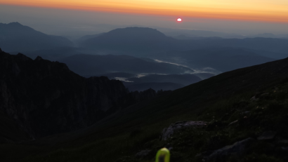 Le sommet Omu au lever du soleil