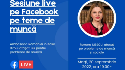 Ambasada României în Italia: Pensia comunitara, sesiune de întrebari și răspunsuri pe 20 septembrie