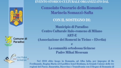 Centenario Romania, celebrazioni a Lugano