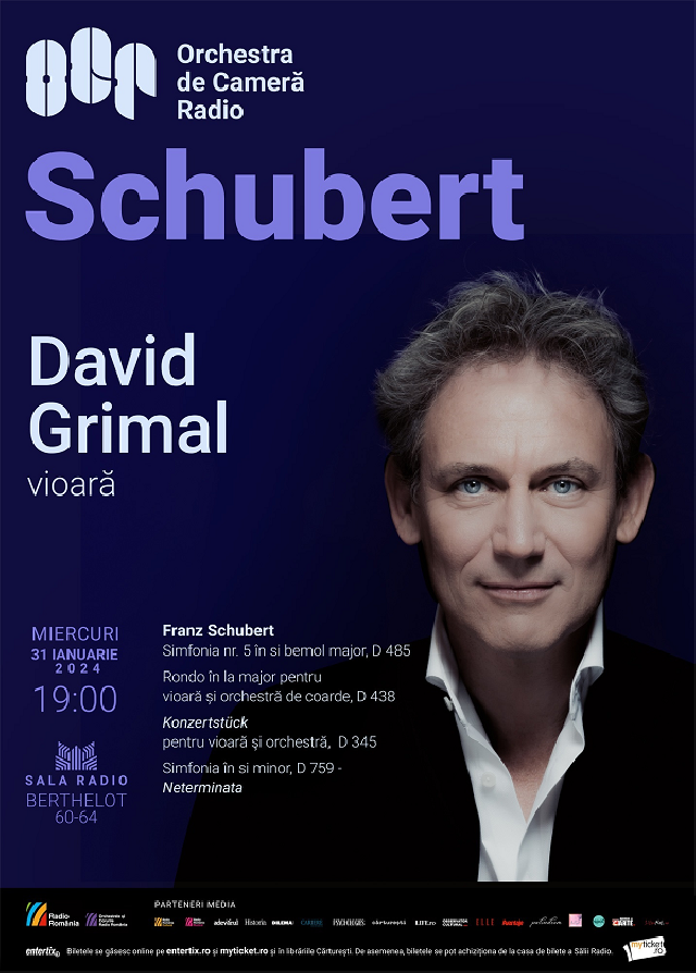 David Grimal, concert integral Schubert la Sala Radio