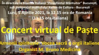 Pasqua: la voce sacra dell’organo italiano, concerto virtuale a Bucarest