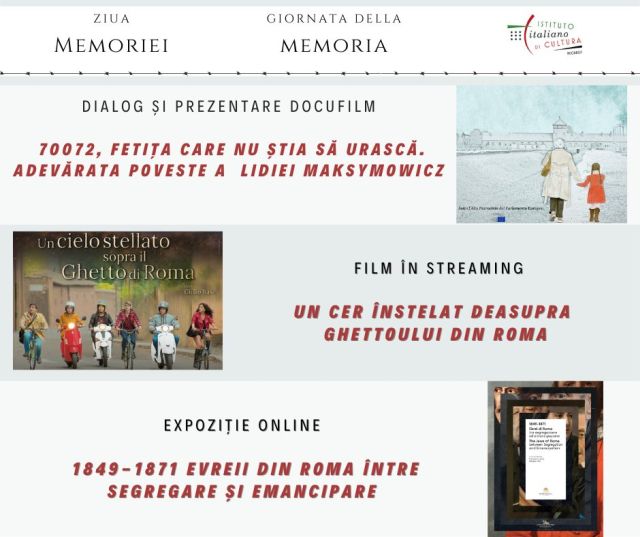 Giorno della Memoria, eventi all’Istituto Italiano di Cultura di Bucarest