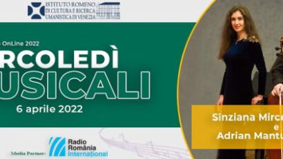 Mercoledì Musicali a Venezia, Sînziana Mircea e Adrian Mantu aprono stagione 2022