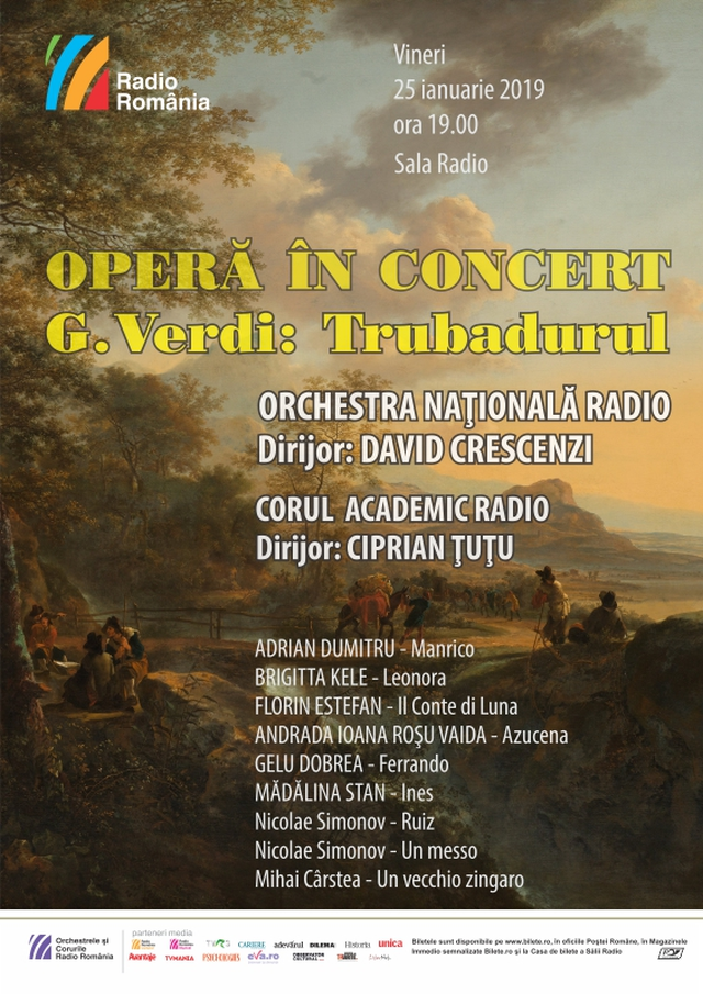 Il Trovatore di Giuseppe Verdi, opera in concerto a Radio Romania