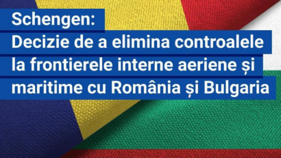 Ţările UE au aprobat intrarea graduală a României şi Bulgariei în Schengen
