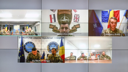 Videoconferință a conducerii MApN cu militarii aflați în misiuni externe