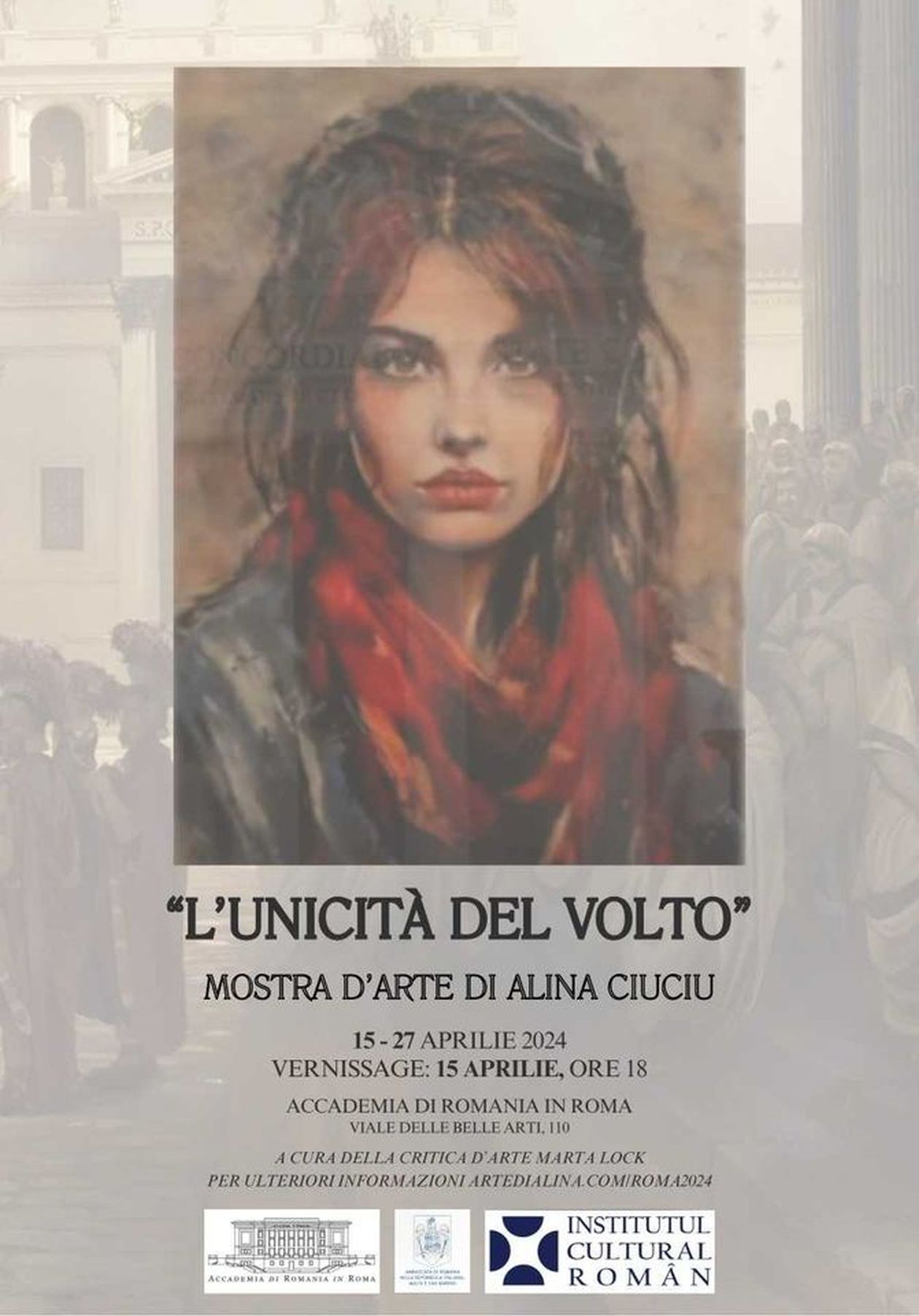 “L'unicità del volto” di Alina Ciuciu, in mostra all’Accademia di Romania in Roma (foto: facebook.com/ Accademia di Romania)