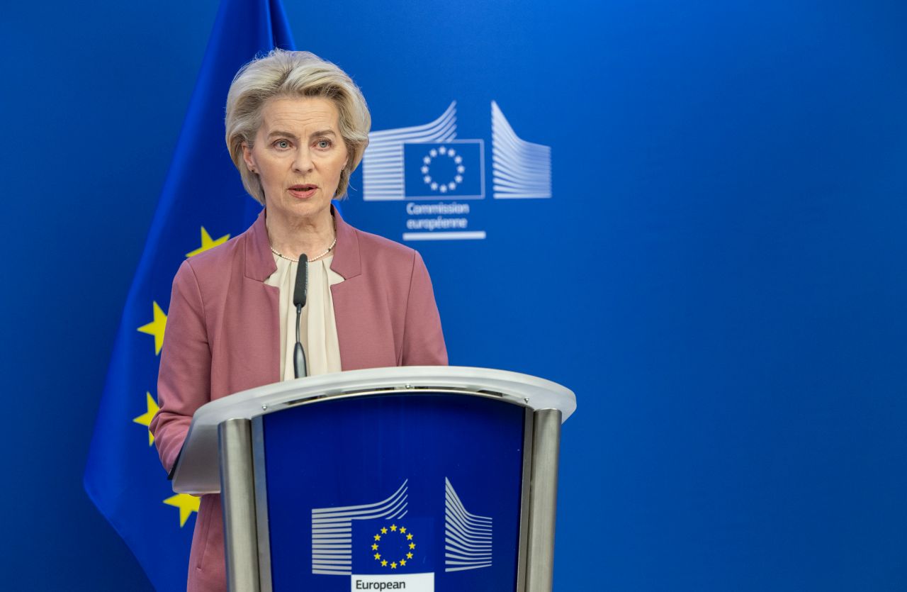 Președinta Comisiei Europene , Ursula von der Leyen (European Union, 2024 Copyright Source: EC - Audiovisual Service / Photographer: Jennifer Jacquemart) Președinta Comisiei Europene , Ursula von der Leyen (European Union, 2024 Copyright Source: EC - Audiovisual Service / Photographer: Jennifer Jacquemart)