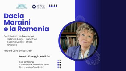 “Dacia Maraini e la Romania”, serata letteraria a Roma