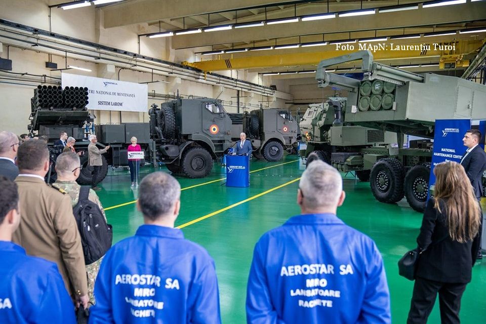 Ceremonia de inaugurare a Centrului Național de Mentenanță pentru sistemul HIMARS, la Aerostar Bacău (Foto: MApN: Laurențiu Turoi)