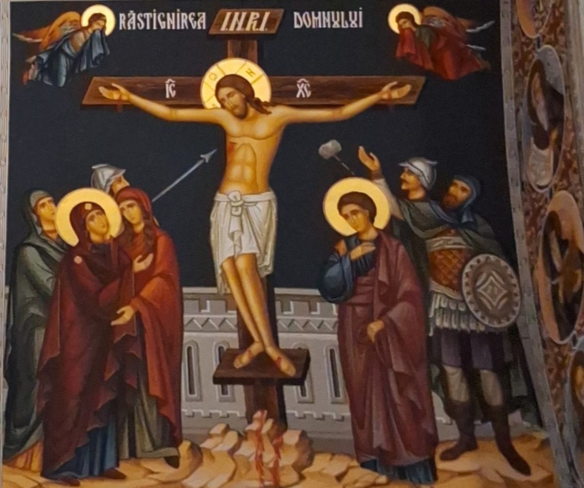 主耶稣钉死在十字架上