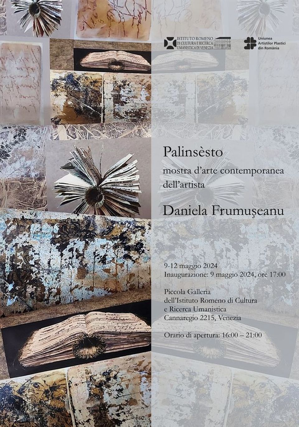 “Palinsesto” di Daniela Frumuşeanu, in mostra all’Istituto Romeno di Cultura e Ricerca Umanistica di Venezia