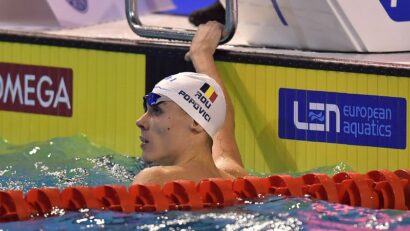 David Popovici  se proclama campeón de Europa de 100 libre.
