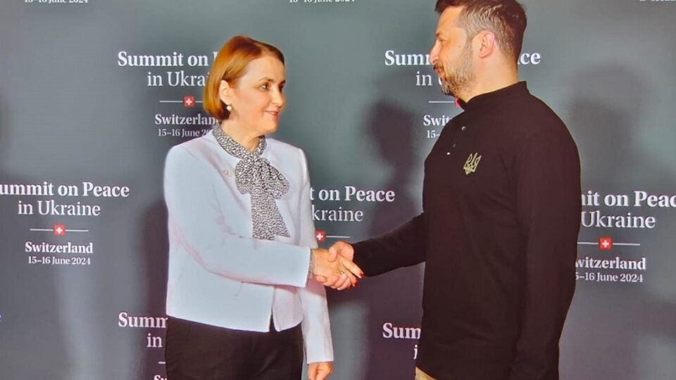 Luminița Odobescu și Volodimir Zelenski (Foto: mae.ro)