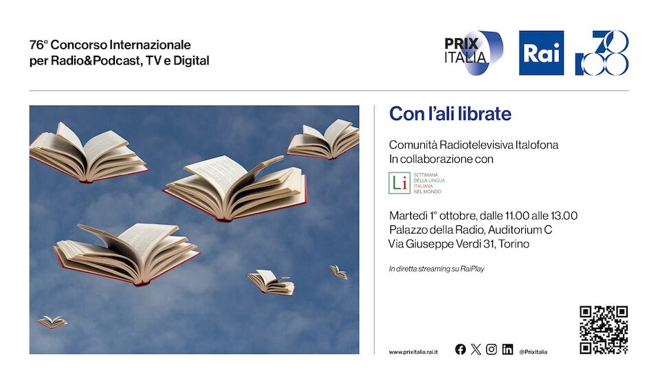 "Con l'ali librate" a Prix Italia (fonte: Comunità Radiotelevisiva Italofona)