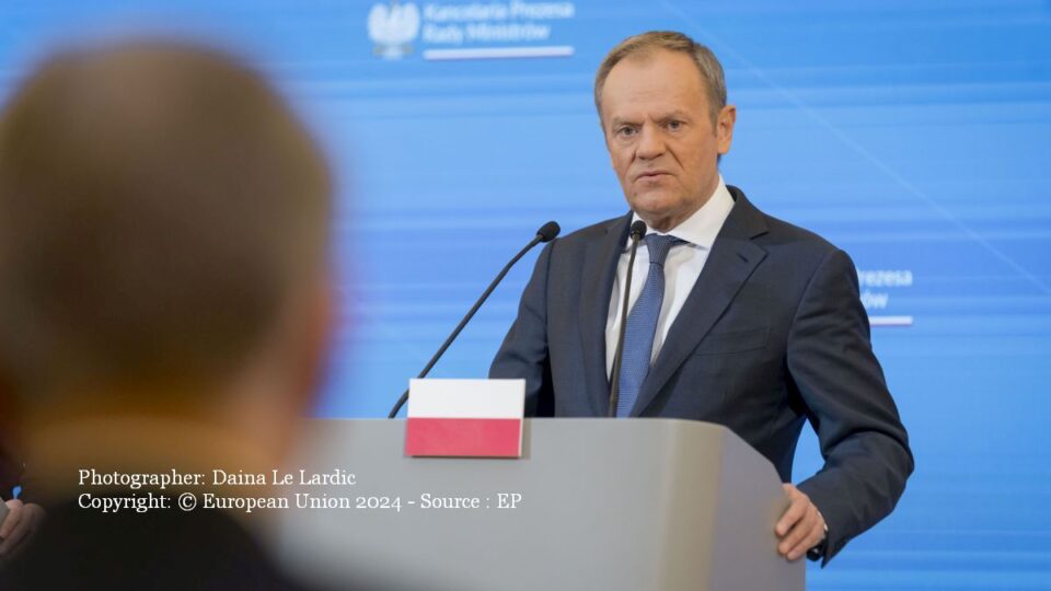 Donald Tusk (Photographer: Daina Le Lardic Copyright: © European Union 2024 - Source : EP)
