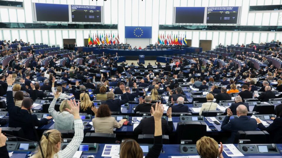 Votul pentru rezoluția privind scrutinul din Georgia (Foto: Fred MARVAUX / © European Union 2024 - Source : EP)