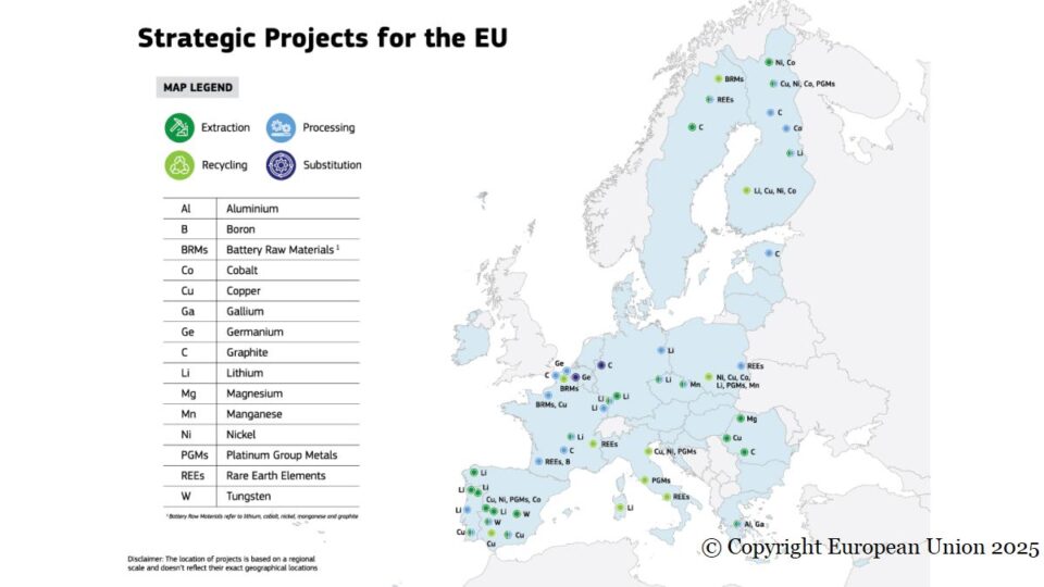 Harta proiecte strategice (foto: © Copyright European Union 2025 - NA)