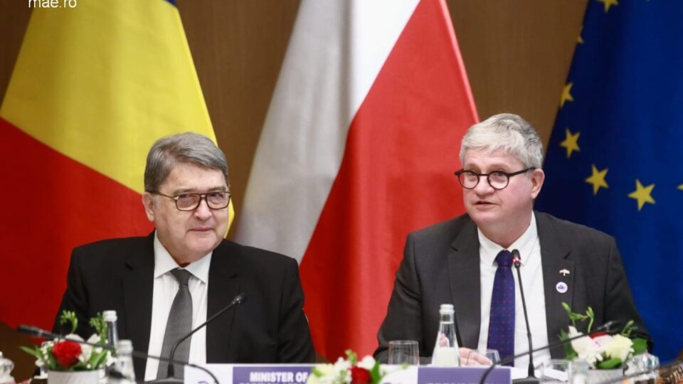 Ministrul Emil Hurezeanu la întâlnirea cu ambasadorii UE / Foto: mae.ro