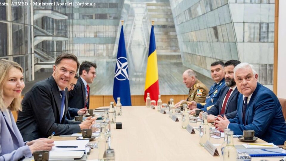 Întrevedere între ministrul apărării naționale, Angel Tîlvar și Secretarul General NATO, Mark Rutte