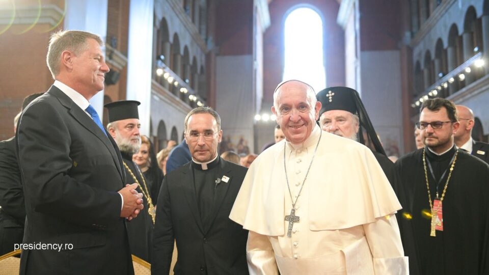 Papa Francis la Catedrala Națională (2019) / Foto:presidency.ro 