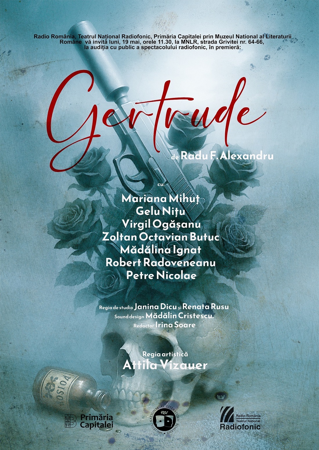 Premiera Gertrude, de Radu F. Alexandru, la Teatrul Naţional Radiofonic