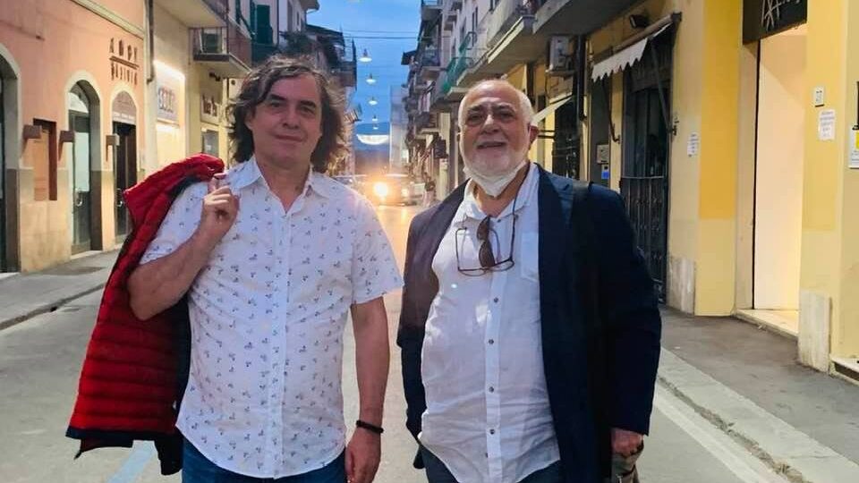 Bruno Mazzoni, alături de Mircea Cărtărescu / Arhivă personală