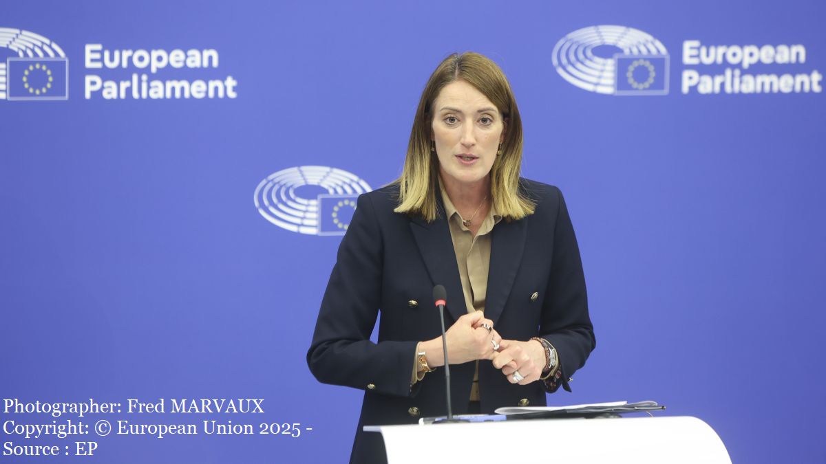 Roberta Metsola (Photographer: Fred MARVAUX Copyright: © European Union 2025 - Source : EP)