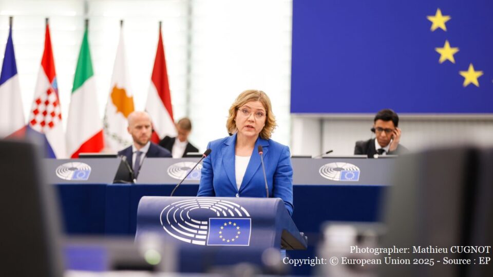 Henna Virkkunen (Photographer: Mathieu CUGNOT Copyright: © European Union 2025 - Source : EP)