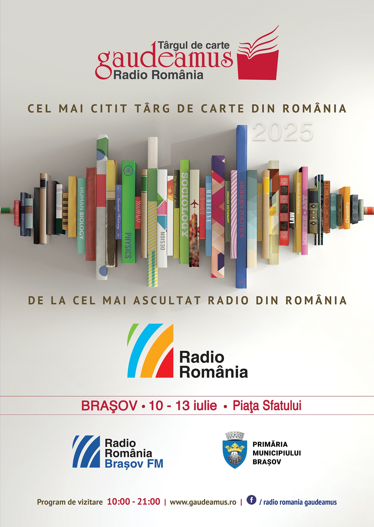 Târgul de Carte Gaudeamus Radio România Ediția Brașov 2025, 10 – 13 iulie, Piața Sfatului
