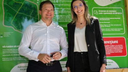 Ministrul Mediului, Diana Buzoianu și omologul german, Carsten Schneider (Foto: facebook.com/Mediu.Romania)