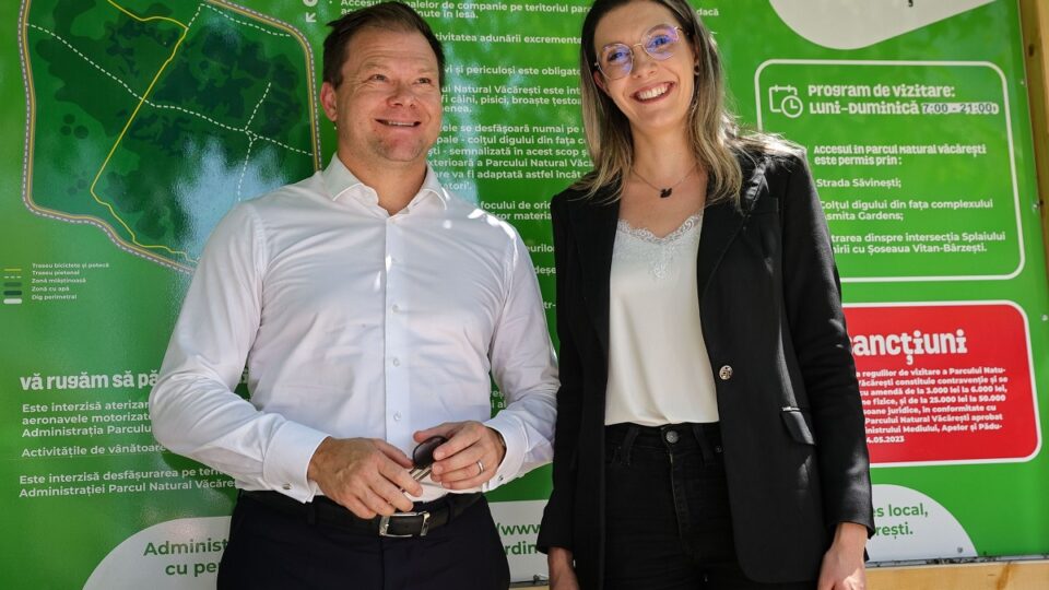 Ministrul Mediului, Diana Buzoianu și omologul german, Carsten Schneider (Foto: facebook.com/Mediu.Romania)