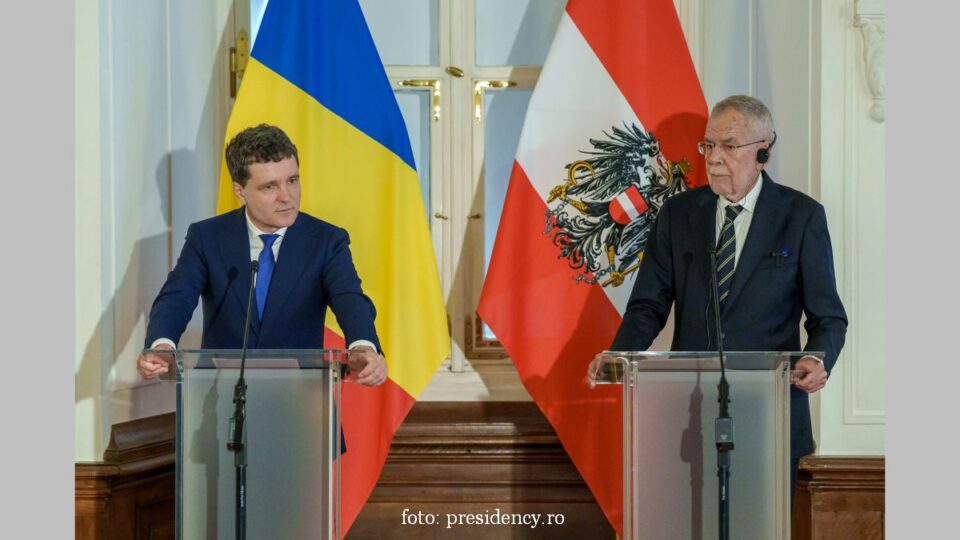 Președintele Nicușor Dan şi omologul său austriac, Alexander Van der Bellen (Foto: presidency.ro)